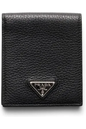 Prada Enamel triangle-logo wallet
