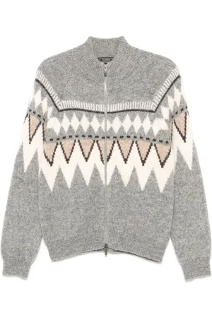 PESERICO SIGN Intarsia knit cardigan