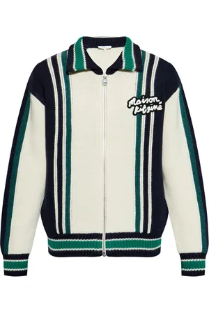 Maison Kitsuné Intarsia-knit blouson jacket