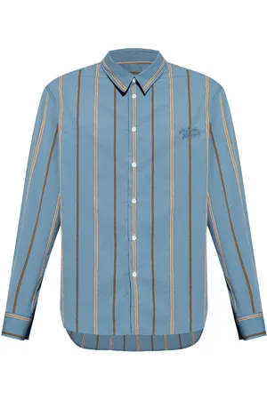 Maison Kitsuné Logo-embroidered striped shirt