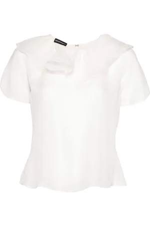 Emporio Armani Ruffled silk blouse