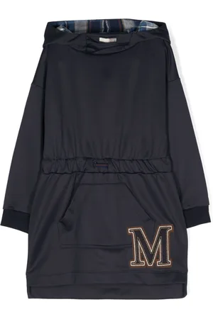 MONNALISA Logo-patch hooded dress