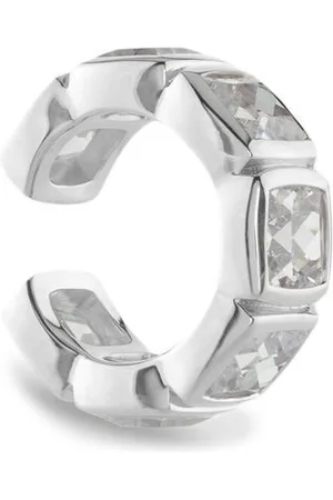 TOM WOOD Sterling Cushion crystal-embellished ear cuff
