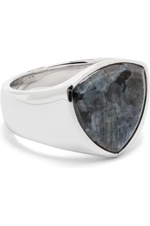 TOM WOOD Shield Larvikite ring