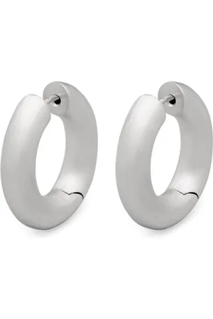 TOM WOOD Chunky Hoops Satin earrings