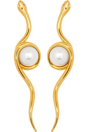 Oscar de la Renta Spiral Snake earrings