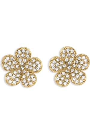 Oscar de la Renta Crystal Flower stud earrings
