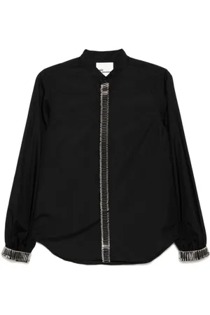NOIR KEI NINOMIYA Safety pin embellishment long-sleeves shirt