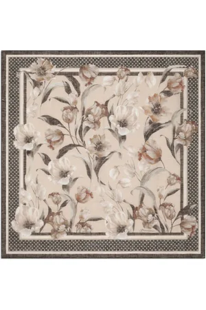 Dolce & Gabbana Floral-print striped scarf