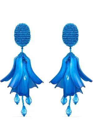 Oscar de la Renta Classic Impatiens clip-on earrings