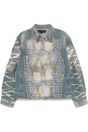 Who Decides War Embroidered-logo denim jacket
