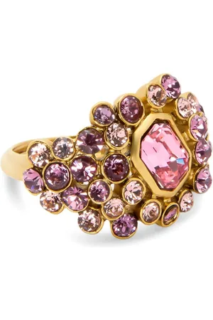 Oscar de la Renta Mixed-crystal cluster ring