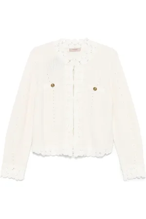 Twin-Set Guipure-lace trim cardigan