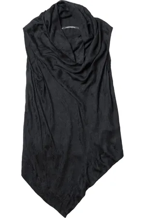 JULIUS Venus coated knit shawl top