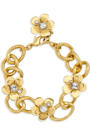 Oscar de la Renta O Chain-Link Flower bracelet