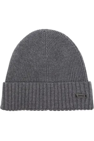 HUGO BOSS Ribbed beanie hat