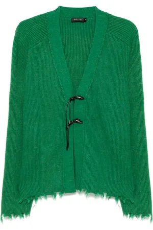 tout a coup V-neck raw-edged cardigan