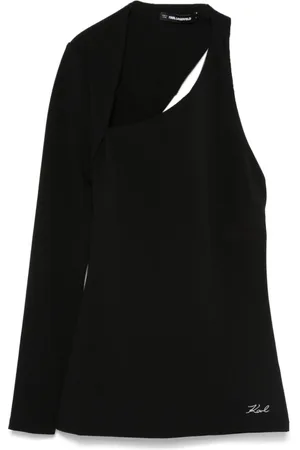 Karl Lagerfeld Asymmetric jersey top