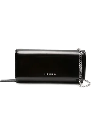 John Richmond Logo-print clutch bag