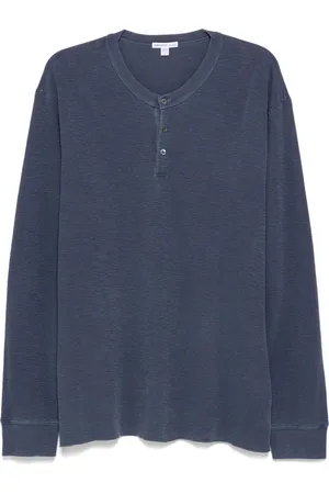James Perse Long-sleeved thermal henley T-shirt