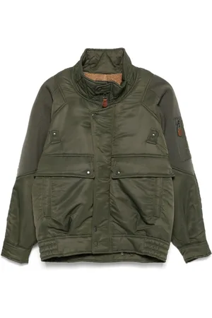 R13 Ribbed-panel bomber jacket