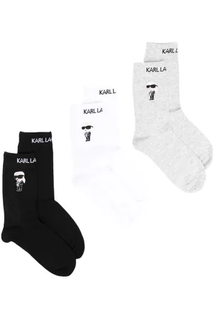 Karl Lagerfeld Ikon intarsia-knit socks (pack of three)