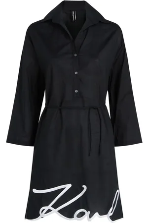 Karl Lagerfeld DNA Signature semi-sheer beach dress