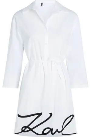 Karl Lagerfeld DNA Signature semi-sheer beach dress