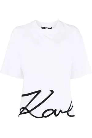 Karl Lagerfeld Signature-hem T-shirt