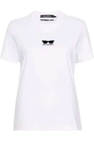 Karl Lagerfeld Sunglasses-embroidered T-shirt