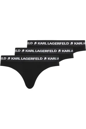 Karl Lagerfeld Logo-waistband thong (pack of three)