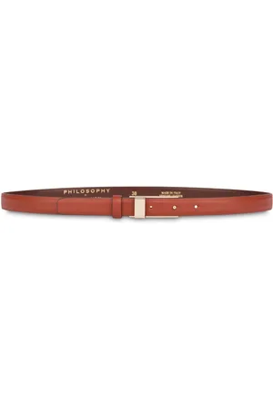 Serafini Polished-buckle leather belt