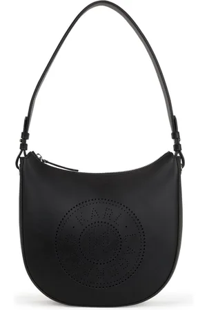 Karl Lagerfeld K/Circle Moon perforated-logo shoulder bag