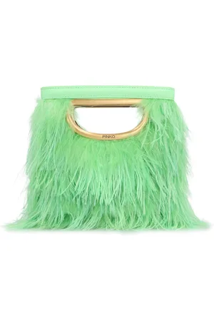 Pinko Feather-embellished clutch bag
