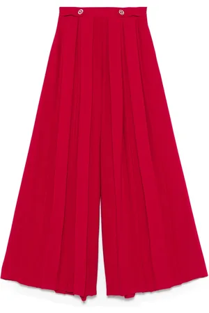 Twin-Set Pleated crepe trousers