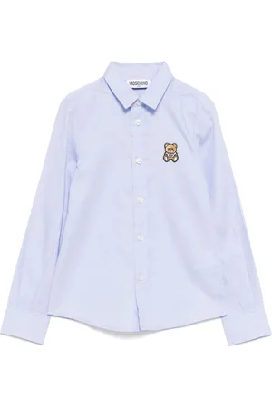 Moschino Bear patched shirt