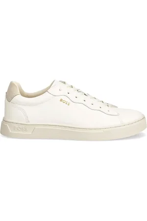 HUGO BOSS Logo-stamp leather sneakers