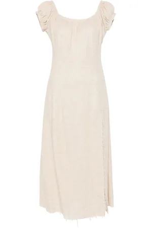 Elena Velez Frayed midi dress