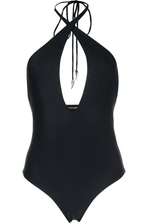 Roberto Cavalli Halterneck cut-out swimsuit