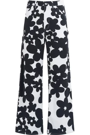 Marni Floral-print gabardine trousers