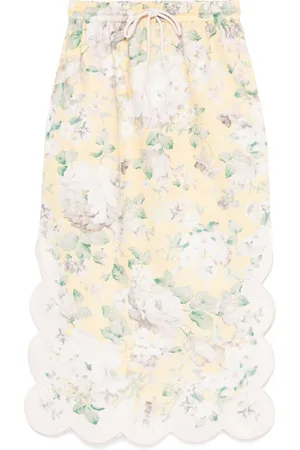 ZIMMERMANN Acacia scallop midi skirt