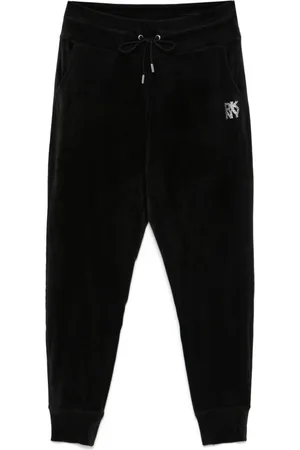 DKNY Rhinestone-logo trousers