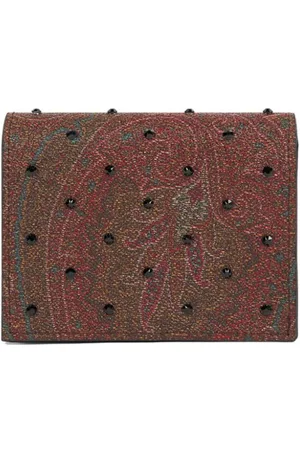 Etro Rhinestone paisley bi-fold wallet