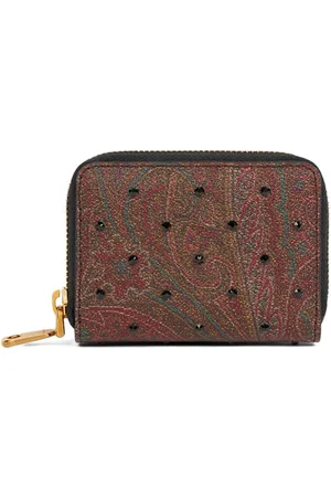 Etro Rhinestone paisley wallet