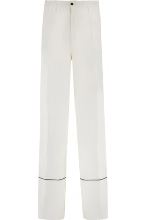 Salvatore Ferragamo Logo-embroidered straight trousers
