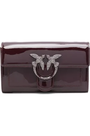 Pinko Bird-buckle patent wallet