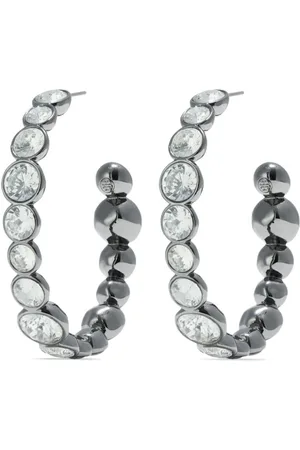 Tory Burch Crystal-embellished hoop earrings