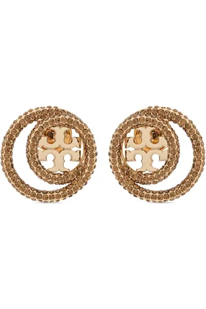 Tory Burch Crystal-embellished hoop earrings