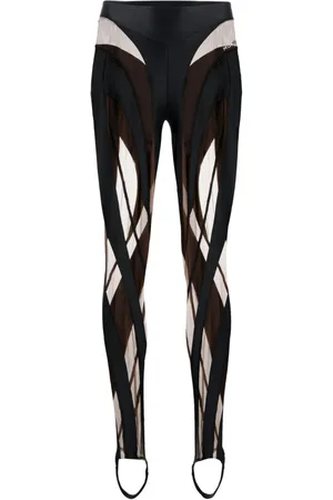 MUGLER High-waisted multi-panel leggings