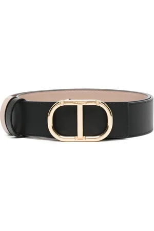 Twin-Set T-buckle reversible leather belt